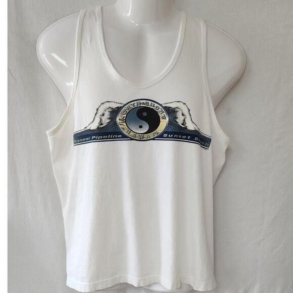 Vintage North Shore Pipeline Sunset Hawaii Tank Top Men's Size Medium See photos - Picture 1 of 12
